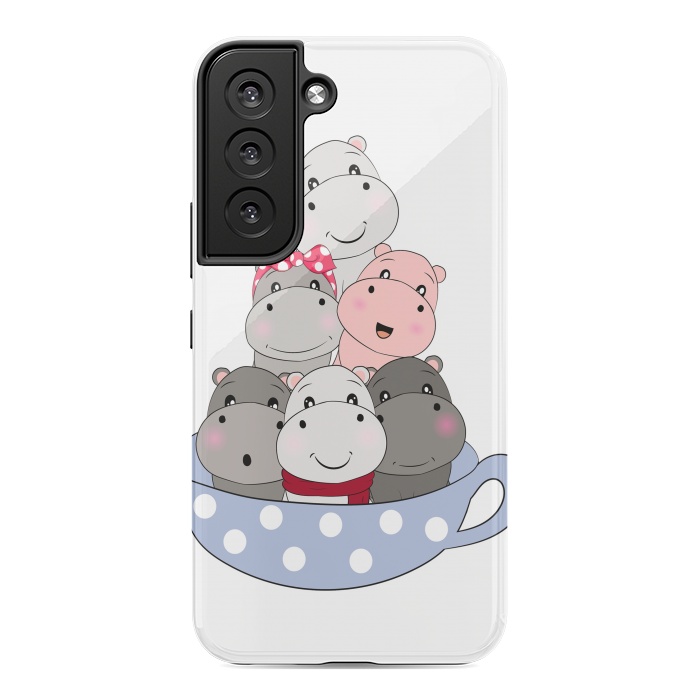 Galaxy S22 StrongFit cute hippos by haroulita