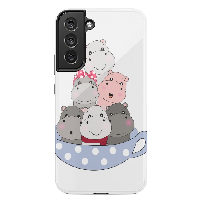 Galaxy S22 plus StrongFit cute hippos by haroulita