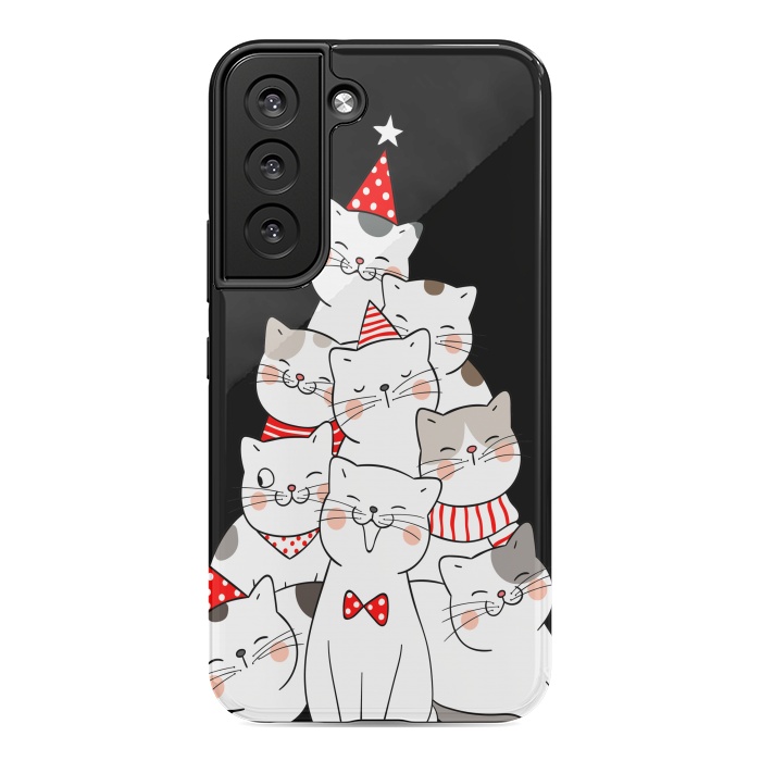 Galaxy S22 StrongFit christmas cats by haroulita