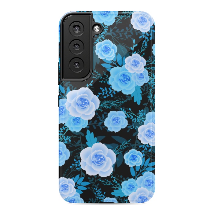 Galaxy S22 StrongFit Blue purple roses by Jms
