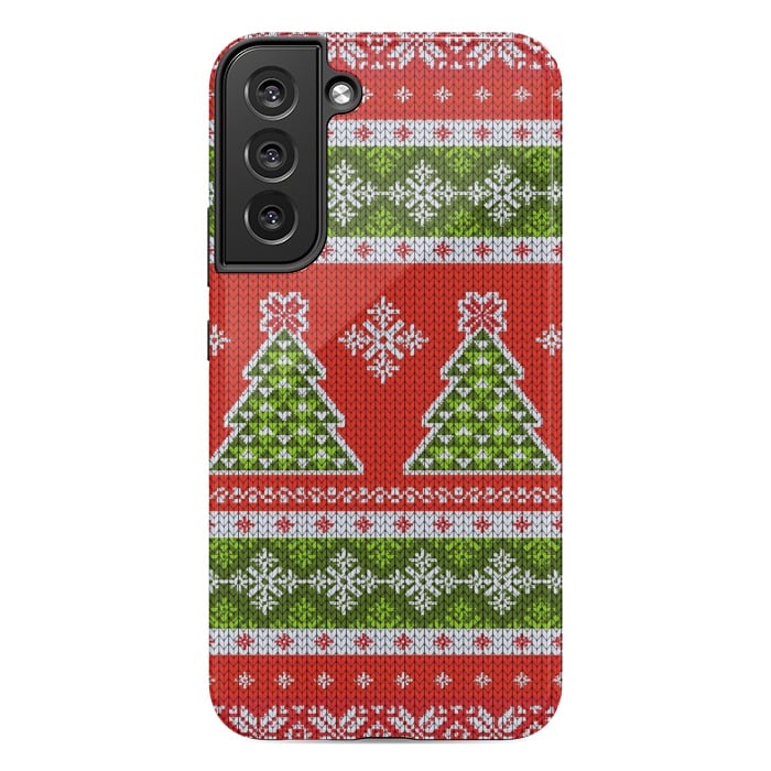 Galaxy S22 plus StrongFit Ugly christmas sweater pattern  by Winston