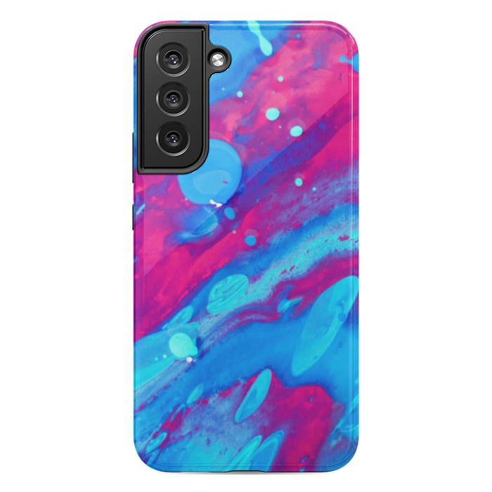 Galaxy S22 plus StrongFit Pink and blue abstract painting  by Winston