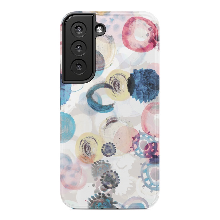 Galaxy S22 StrongFit Colorful painted spots by Oana 