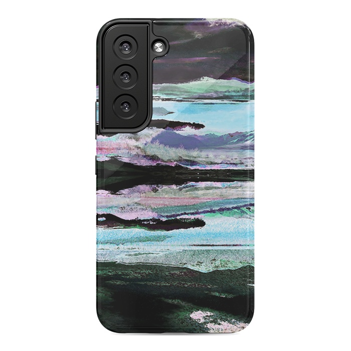 Galaxy S22 StrongFit Mountain landscape textured modern painting by Oana 