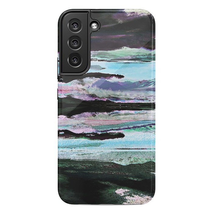 Galaxy S22 plus StrongFit Mountain landscape textured modern painting by Oana 