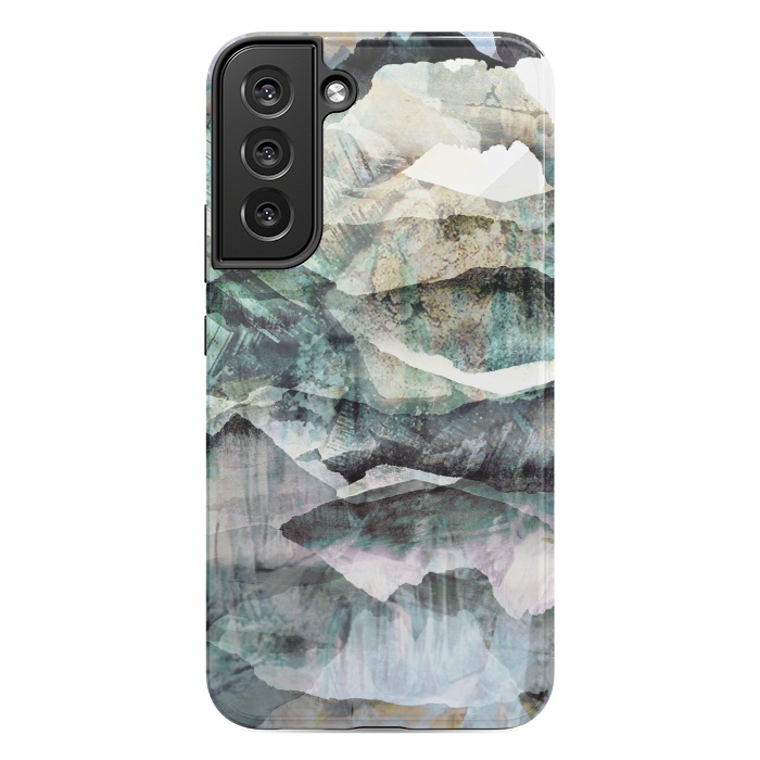 Galaxy S22 plus StrongFit Faded stylised mountain landscape by Oana 