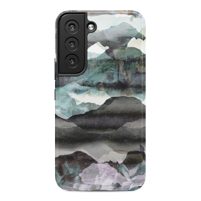 Galaxy S22 StrongFit stylised mountain landscape art by Oana 
