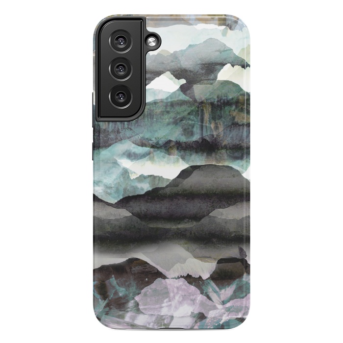 Galaxy S22 plus StrongFit stylised mountain landscape art by Oana 