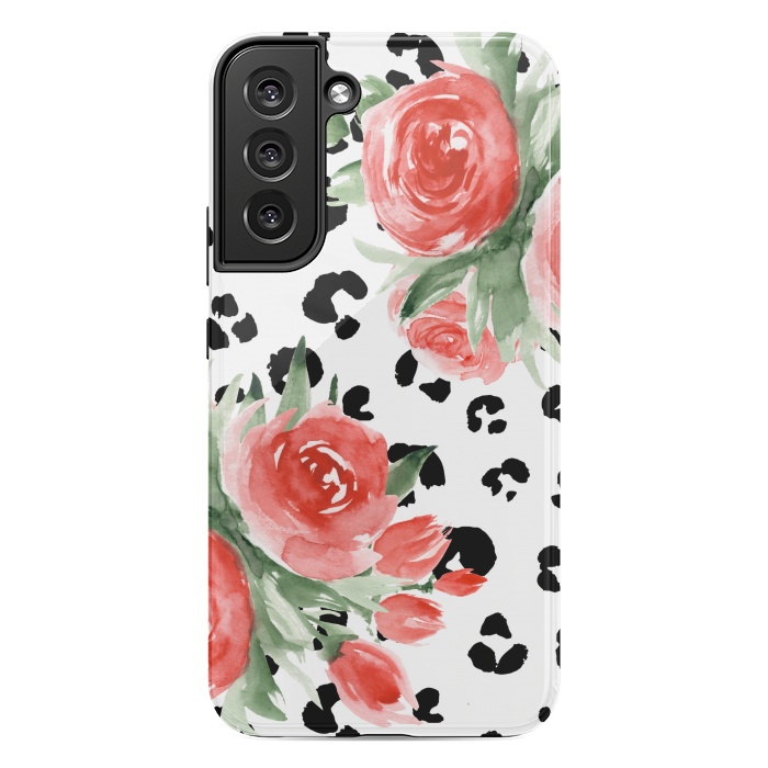 Galaxy S22 plus StrongFit Roses and leopard by Julia Badeeva