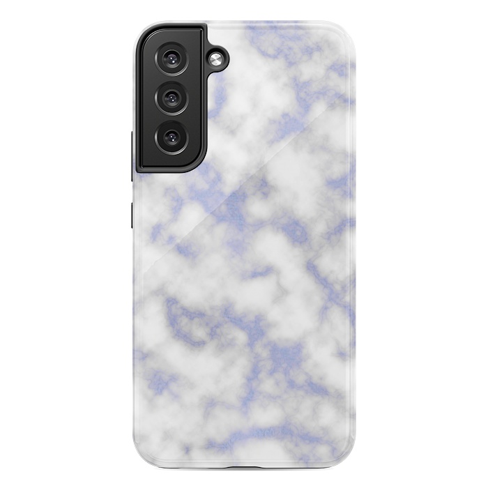 Galaxy S22 plus StrongFit Blue and White Marble Texture by Julie Erin Designs