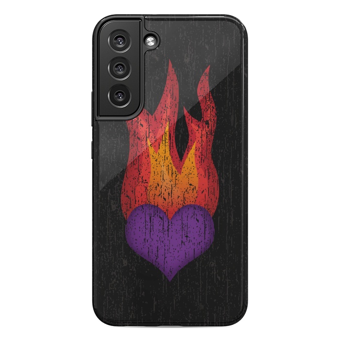 Galaxy S22 plus StrongFit Heart on Fire by Majoih