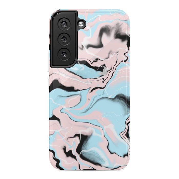 Galaxy S22 StrongFit Marble blue peach by Jms