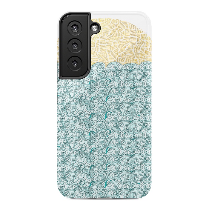 Galaxy S22 StrongFit Tribal Sea and Ocean by Pom Graphic Design