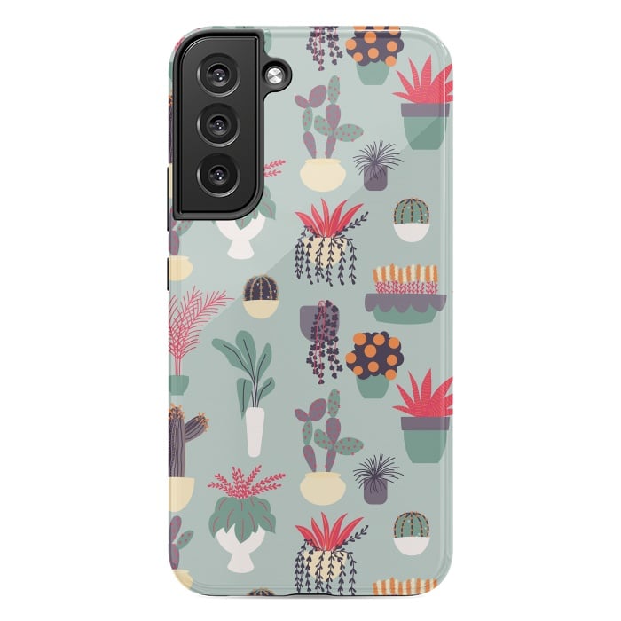 Galaxy S22 plus StrongFit Houseplants Pattern 02 by Jelena Obradovic