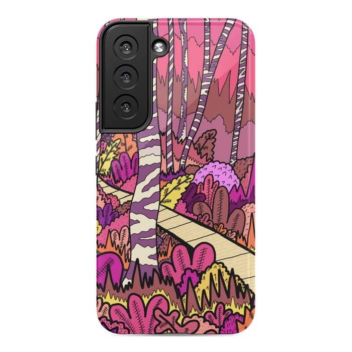 Galaxy S22 StrongFit The pink forest walk by Steve Wade (Swade)