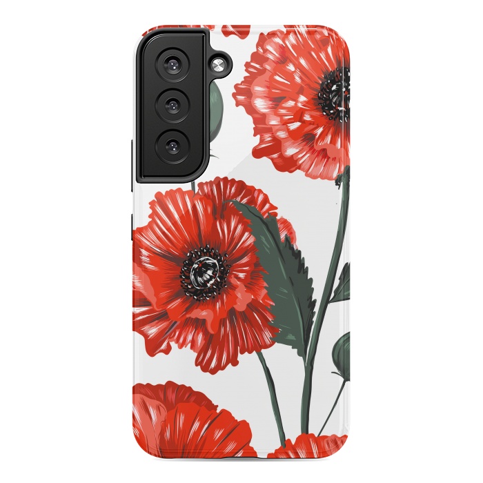 Galaxy S22 StrongFit red poppy by haroulita