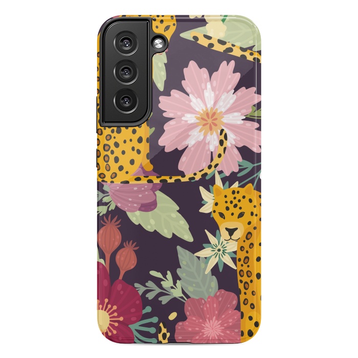 Galaxy S22 plus StrongFit floral leopard by haroulita