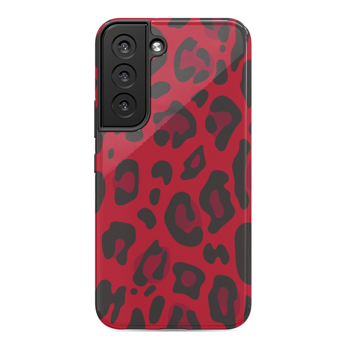 Galaxy S22 StrongFit red animal print by haroulita