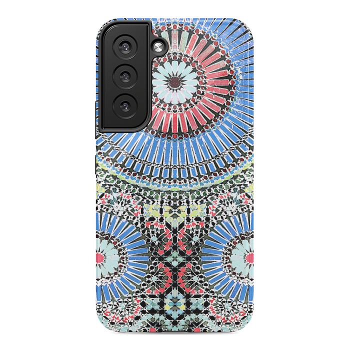 Galaxy S22 StrongFit Colorful Moroccan inspired mosaic tiles by Oana 