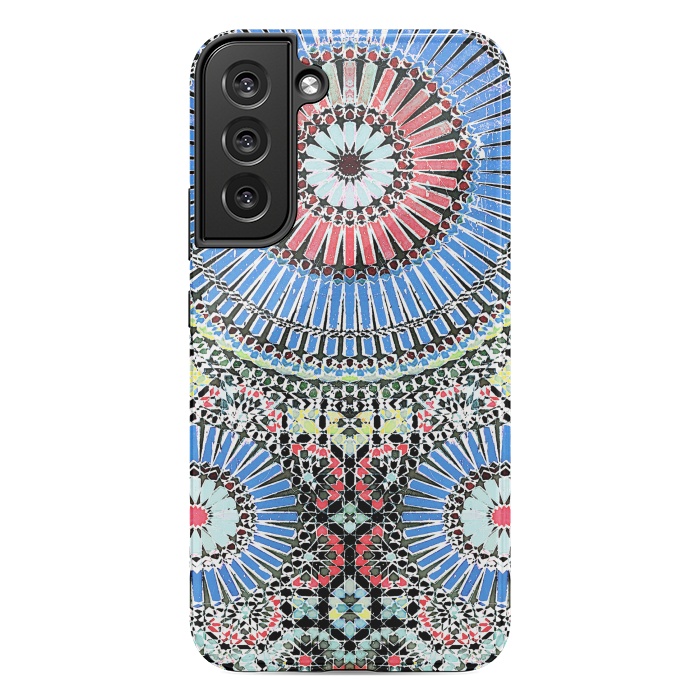 Galaxy S22 plus StrongFit Colorful Moroccan inspired mosaic tiles by Oana 