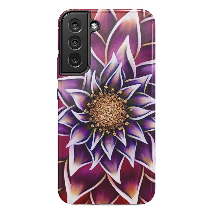 Galaxy S22 plus StrongFit Gilded Dahlia by Denise Cassidy Wood