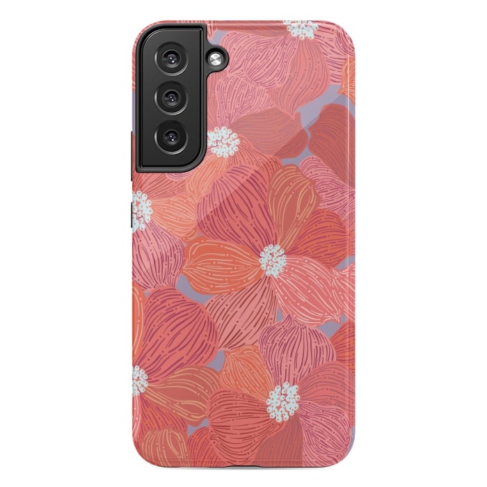 Galaxy S22 plus StrongFit Coral floral by Nina Leth