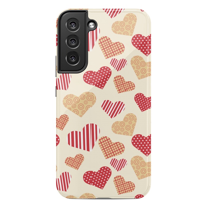 Galaxy S22 plus StrongFit RED GOLDEN HEARTS by MALLIKA
