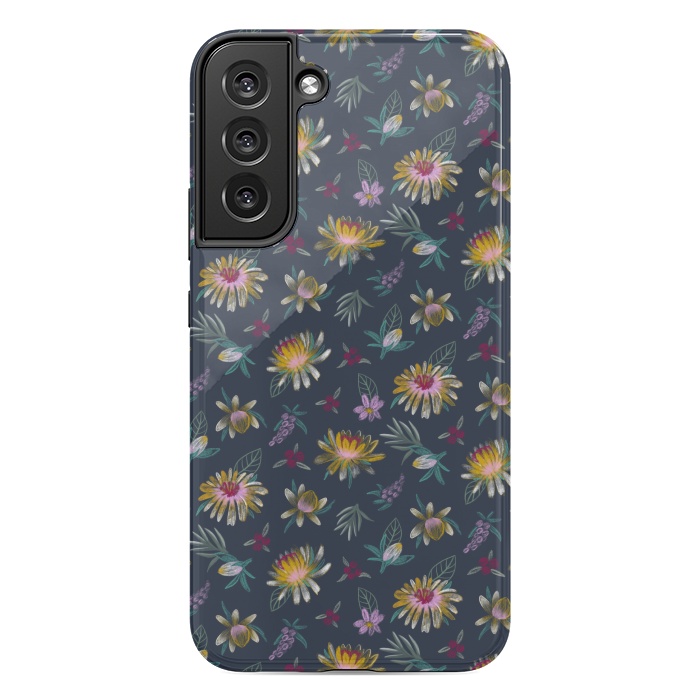 Galaxy S22 plus StrongFit Blue Floral by Tishya Oedit