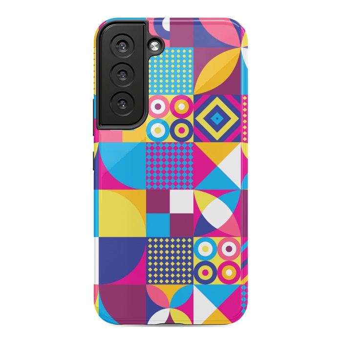 Galaxy S22 StrongFit multi colour abstract pattern 3  by MALLIKA
