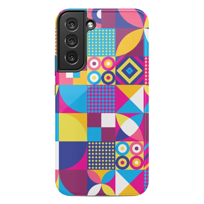 Galaxy S22 plus StrongFit multi colour abstract pattern 3  by MALLIKA