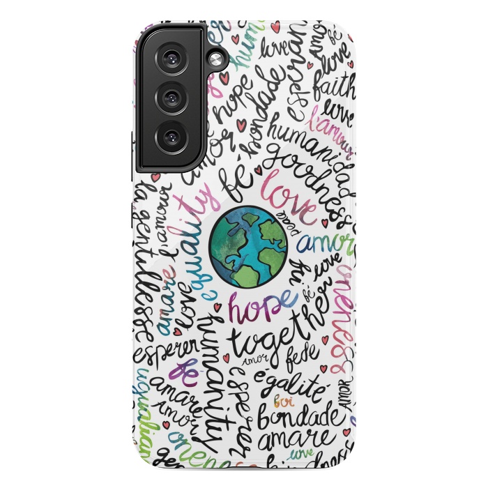Galaxy S22 plus StrongFit Inspirational World II by Pom Graphic Design