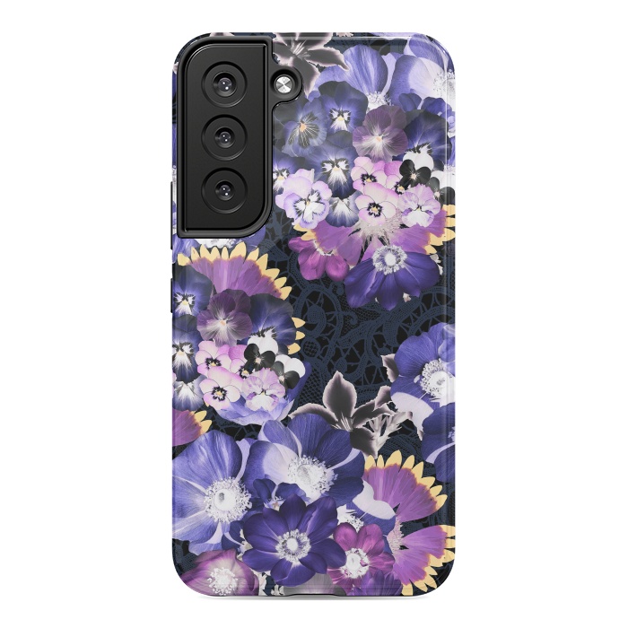 Galaxy S22 StrongFit Purple flowers collage by Oana 