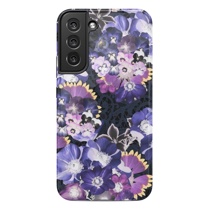 Galaxy S22 plus StrongFit Purple flowers collage by Oana 