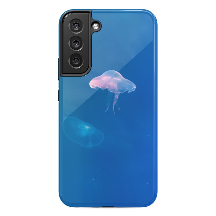 Galaxy S22 plus StrongFit White Jellyfish in Blue Water by Winston