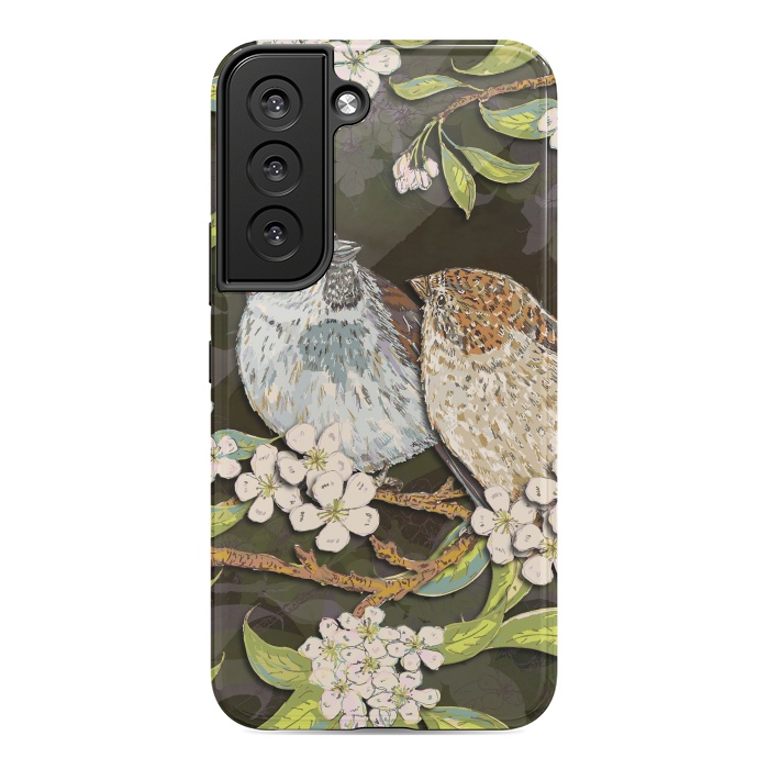 Galaxy S22 StrongFit Sweet Sparrows by Lotti Brown