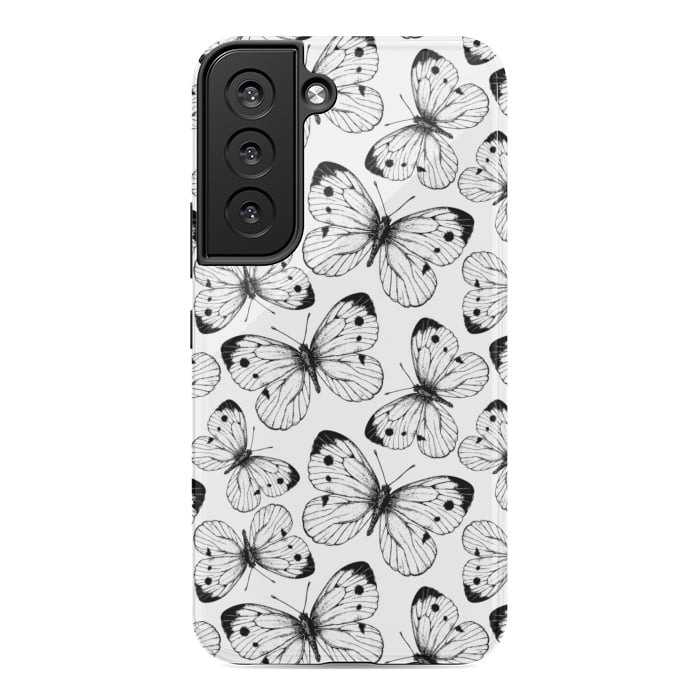 Galaxy S22 StrongFit Cabbage butterfly pattern by Katerina Kirilova