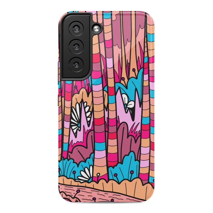 Galaxy S22 StrongFit Stripe line forest by Steve Wade (Swade)