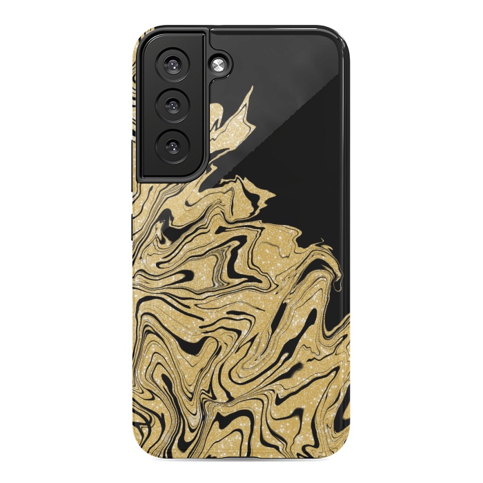 Galaxy S22 StrongFit Gold marble by Jms