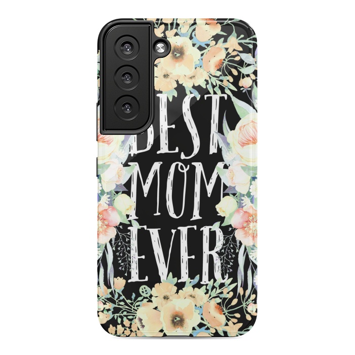 Galaxy S22 StrongFit Best mom spring watercolor flowers  by Oana 