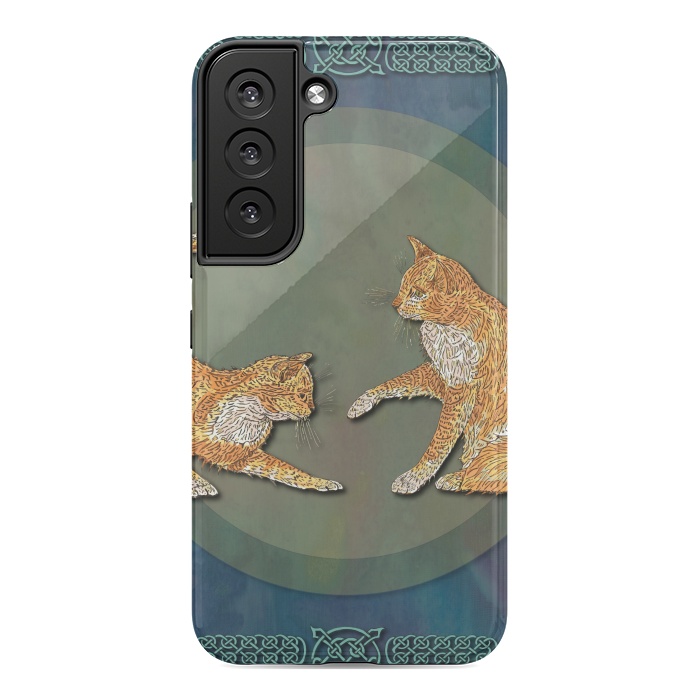 Galaxy S22 StrongFit Ginger Cats by Lotti Brown