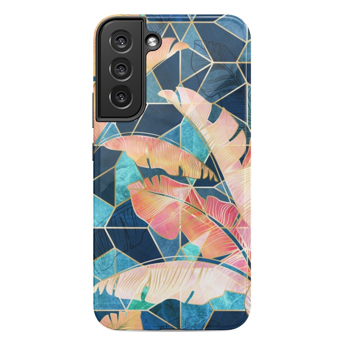 Galaxy S22 plus StrongFit Marbled Topical Sunset by gingerlique