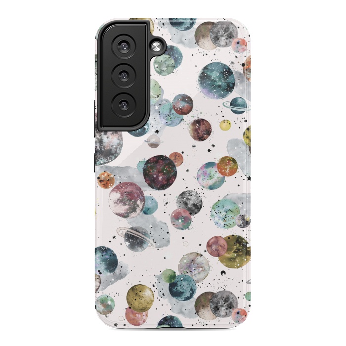 Galaxy S22 StrongFit Cosmic Planets and Constellations Multicolored by Ninola Design