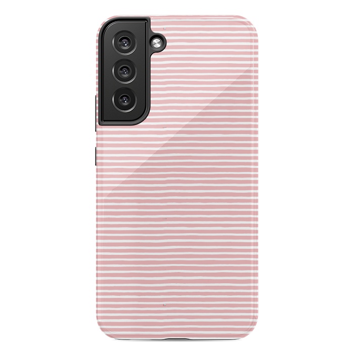 Galaxy S22 plus StrongFit Pink Gum Lines and Stripes by Ninola Design