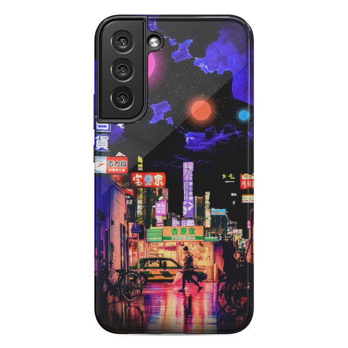 Galaxy S22 plus StrongFit Neon streets by Steve Wade (Swade)