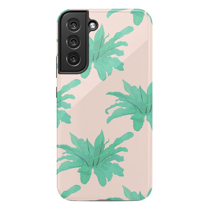 Galaxy S22 plus StrongFit Pretty Watercolor Pink Peach Floral Girly Design by InovArts