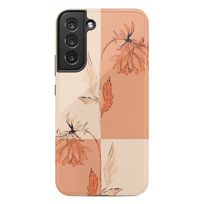 Galaxy S22 plus StrongFit Tropical Floral Sketch by Creativeaxle
