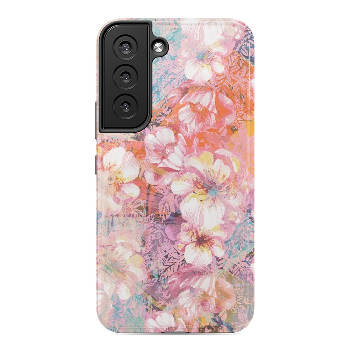 Galaxy S22 StrongFit Colorful brushed roses painting by Oana 