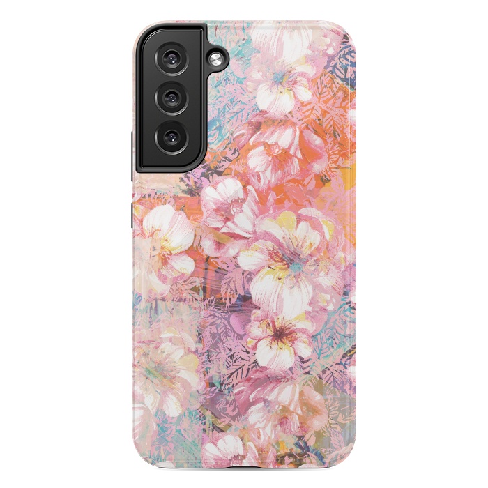Galaxy S22 plus StrongFit Colorful brushed roses painting by Oana 