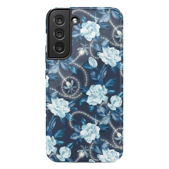 Galaxy S22 plus StrongFit Midnight Sparkles - fireflies and flowers by Micklyn Le Feuvre