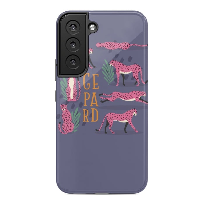 Galaxy S22 StrongFit Cheetahs on purple by Jelena Obradovic